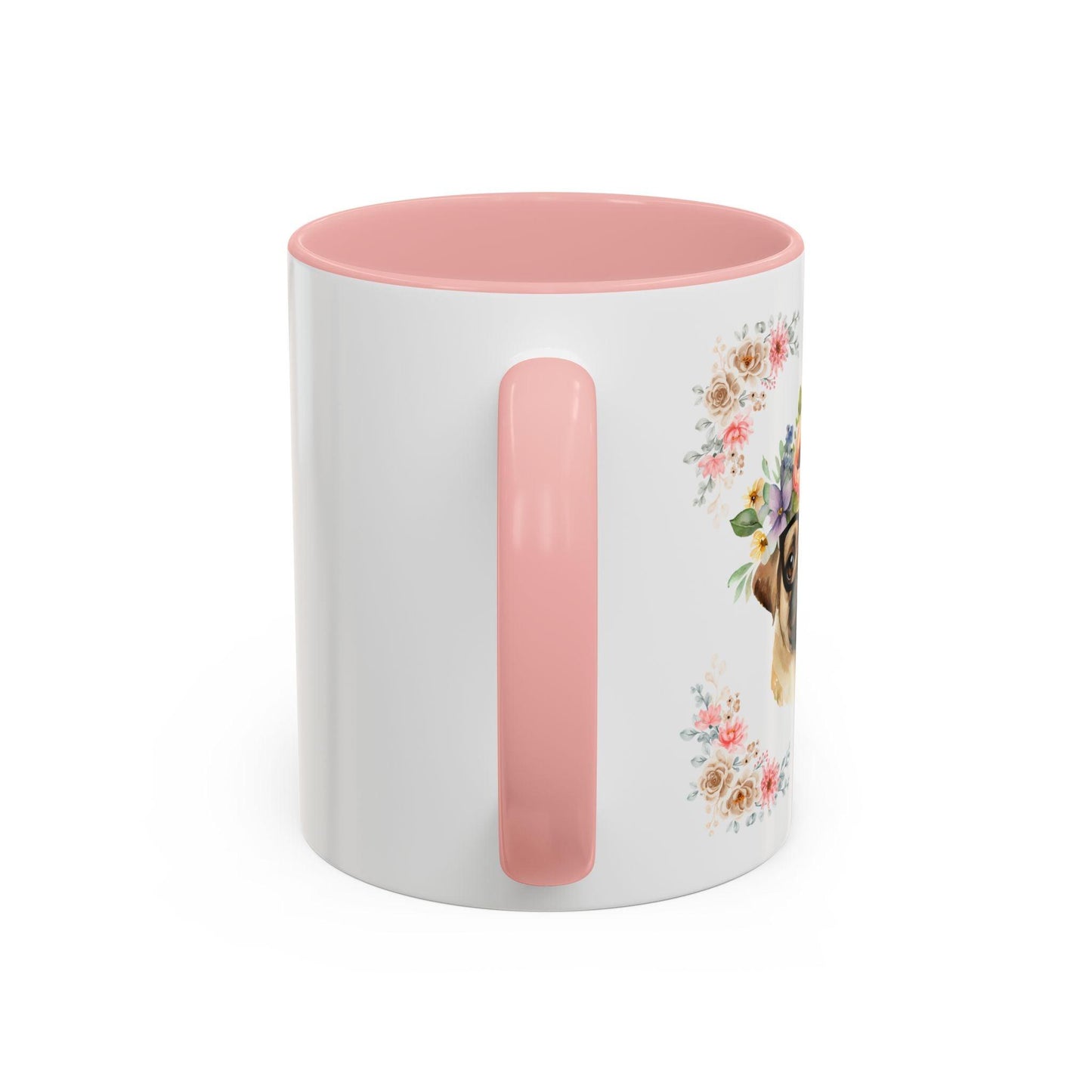Geeky Goddess Pug Accent Coffee Mug