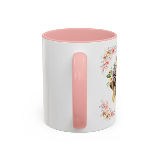 Geeky Goddess Pug Accent Coffee Mug