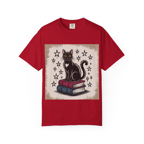 Cat and Book Lover's T-Shirt,