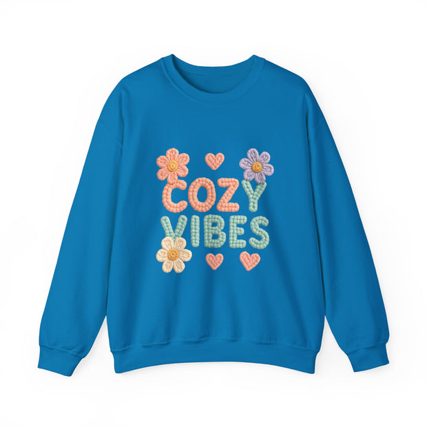 Cozy Vibes Sweatshirt - Perfect for Relaxing, Gifts, Spring Fashion, Casual Wear, Family Gatherings