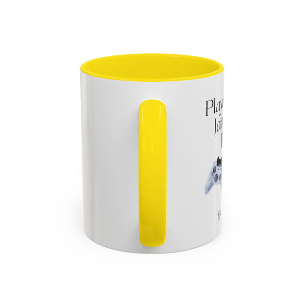 'Player 2 Has Joined The Party' 'Est. 2025' Accent Coffee Mug
