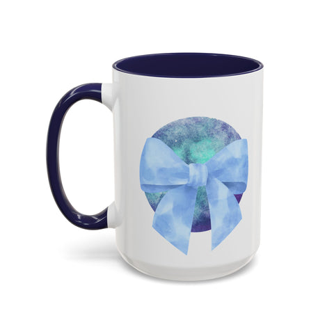 Blue/Green Planet Wrapped In A Bow Accent Coffee Mug