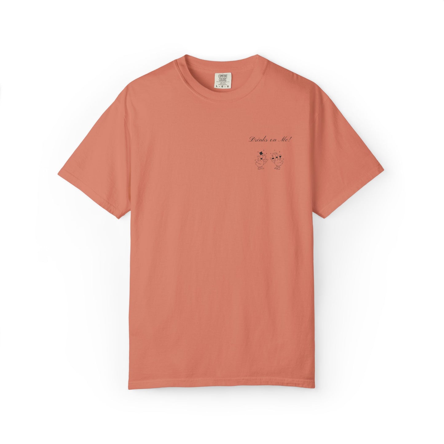 Drinks On Me Goose Shirt, Funny Wedding Goose Tee, Bridal Party Shirt, Cocktail Hour Tee, Cute Goose Drinking Shirt