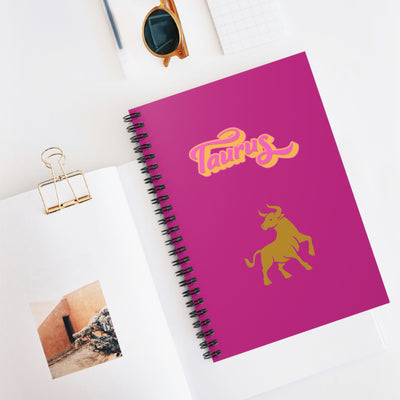 'Taurus' Zodiac Spiral Notebook