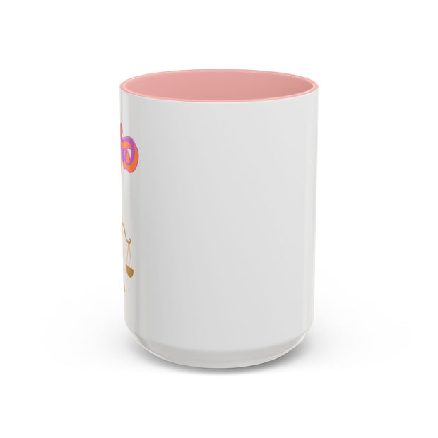 'Libra' Zodiac Accent Coffee Mug