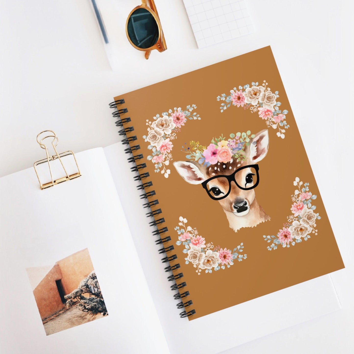Geeky Goddess Deer Spiral Notebook
