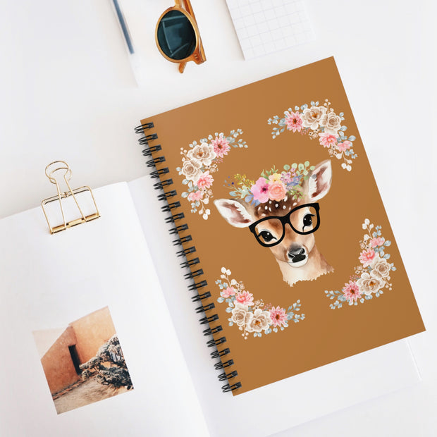 Geeky Goddess Deer Spiral Notebook