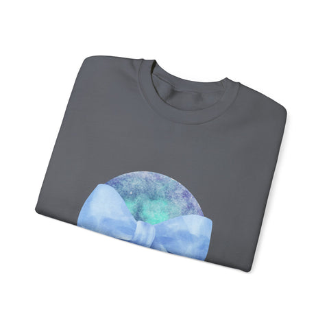 Blue/Green Planet Wrapped In A Bow Unisex Crewneck Sweatshirt