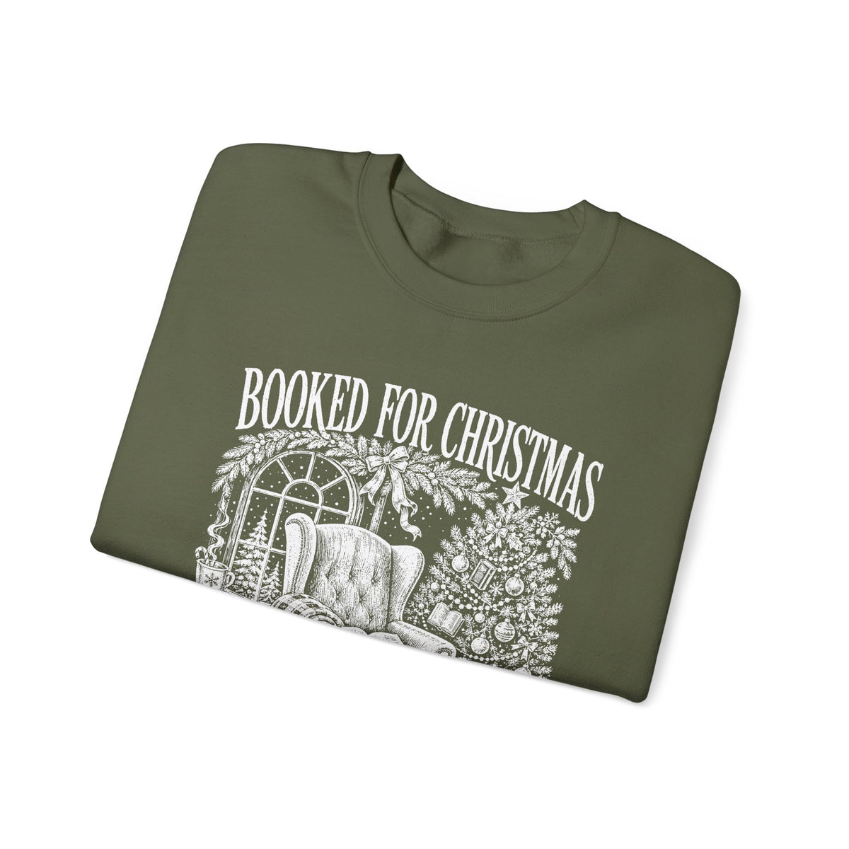 Booked for Christmas Sweatshirt, Book Lover Christmas Crewneck, Cozy Reader Sweater, Bookish Holiday Shirt, BookTok Christmas Gift
