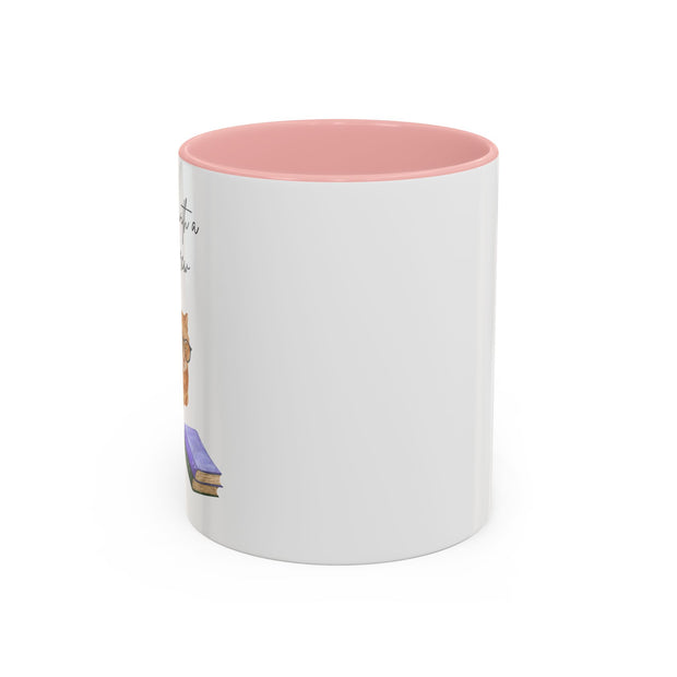 'Feline Good With A Book & Brew' Accent Coffee Mug