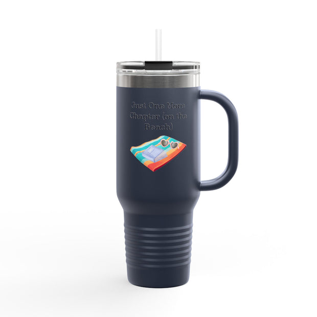 'Just One More Chapter (On The Beach)' Insulated Travel Mug, 40oz