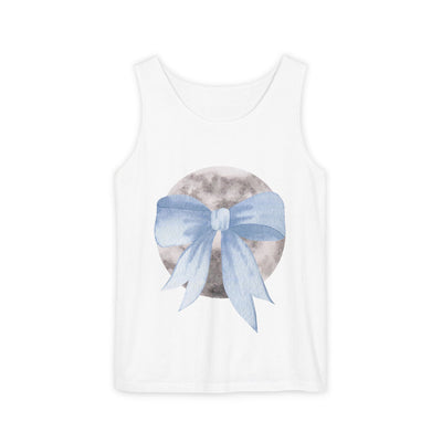 Moon Wrapped In Bow Unisex Tank Top