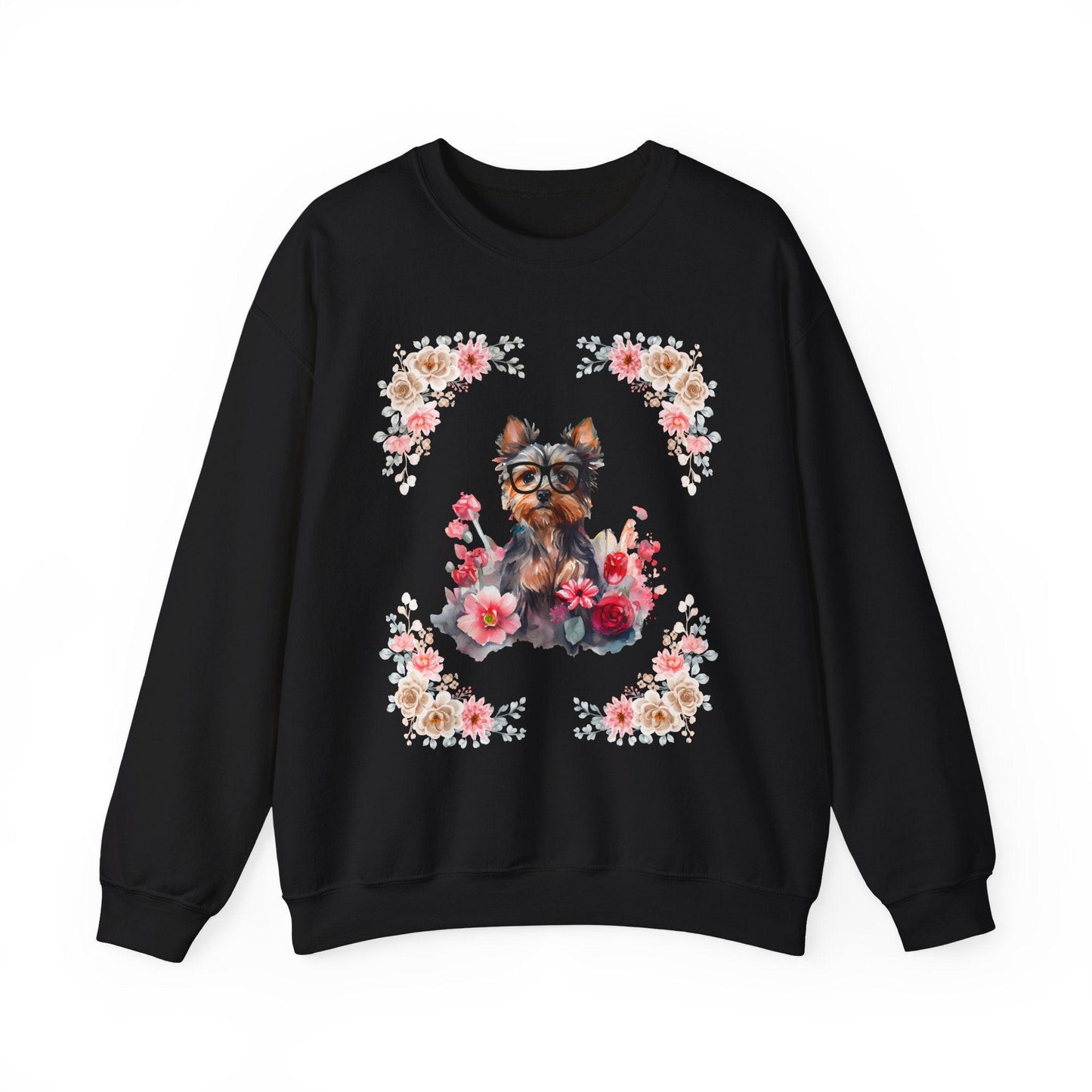 Geeky Goddess Yorkie Unisex Crewneck Sweatshirt