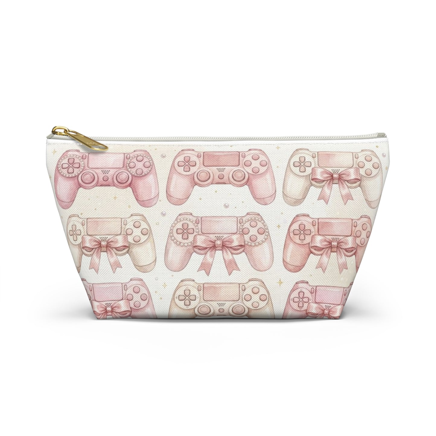 Pink Game Controller Pattern Accessory Pouch