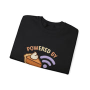 Powered by Pie and Wi-Fi Crewneck Sweatshirt, Cozy Sweatshirt Gift, Funny Thanksgiving Apparel, Comfy Fall Wear, Unisex Sweater