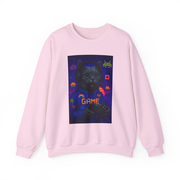 Gamer Cat Crewneck Sweatshirt - Cozy Unisex Gaming Apparel, Cool Cat Sweatshirt, Perfect Gift for Cat Lovers, Unisex Sweatshirt, Retro [...]