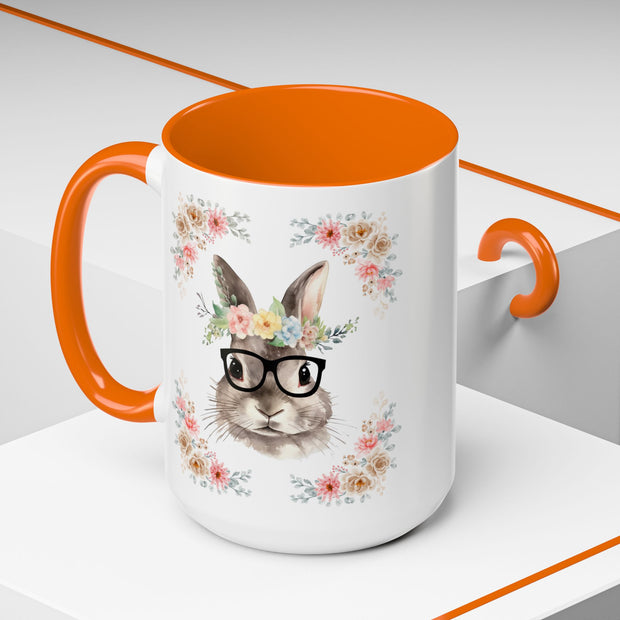 Geeky Goddess Bunny Accent Coffee Mug