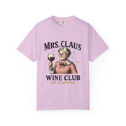 Mrs. Claus Wine Club T-Shirt, Fun Christmas Tee, Holiday Humor Shirt, Unique Gift for Wine Lovers, Mrs Claus Wine Lover Apparel