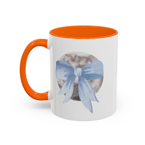 Moon Wrapped In A Bow Accent Coffee Mug