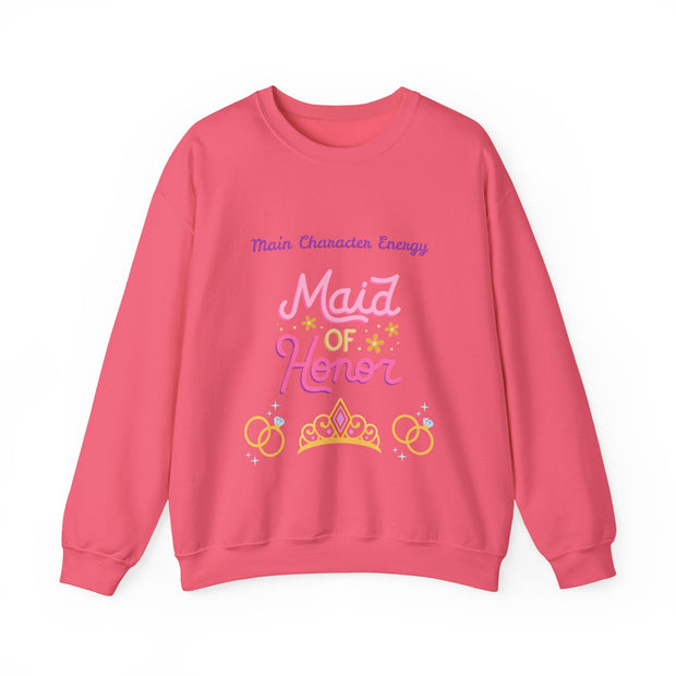 'Main Character Energy: Maid of Honor' Unisex Crewneck Sweatshirt