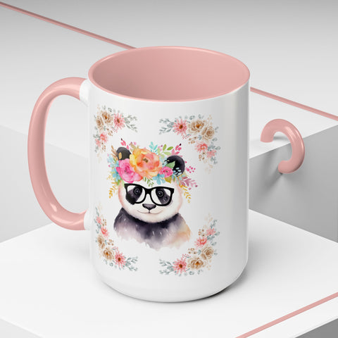 Geeky Goddess Panda Accent Coffee Mug