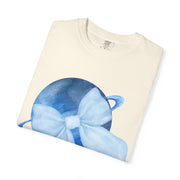 Blue Saturn Wrapped In Blue Bow Unisex T-Shirt