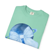Blue Saturn Wrapped In Blue Bow Unisex T-Shirt