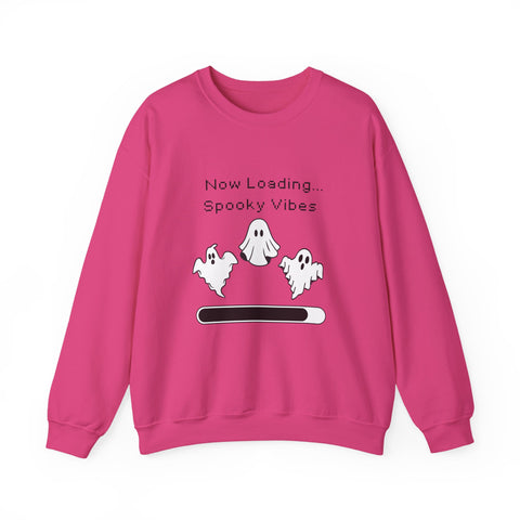 'Now Loading..Spooky Vibes' Unisex Crewneck Sweatshirt