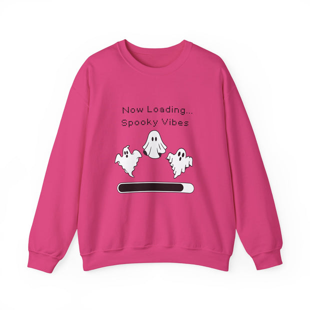'Now Loading..Spooky Vibes' Unisex Crewneck Sweatshirt