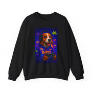 Game On Beagle Sweatshirt, Gamer Gift, Cute Pet Sweatshirt, Video Game Crewneck, Unique Dog Lover Apparel