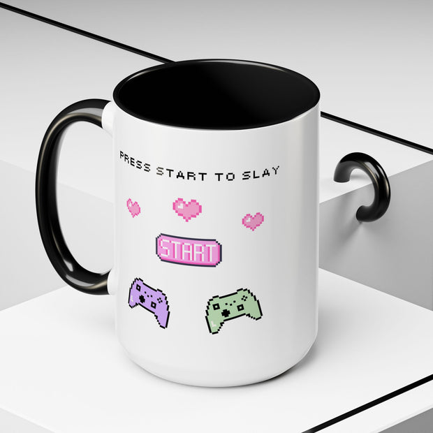 'Press Start To Slay' Accent Coffee Mug