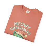 Cute Cat Christmas T-shirt, Meowy Christmas Tee, Unisex Holiday Shirt, Fun Xmas Gift, Cozy Festive Wear
