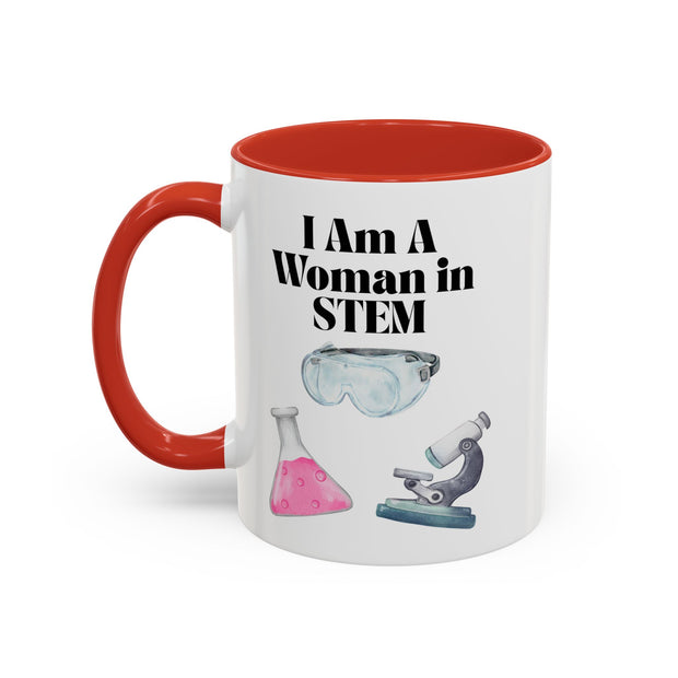 'I Am A Woman In STEM' Scientist Accent Coffee Mug