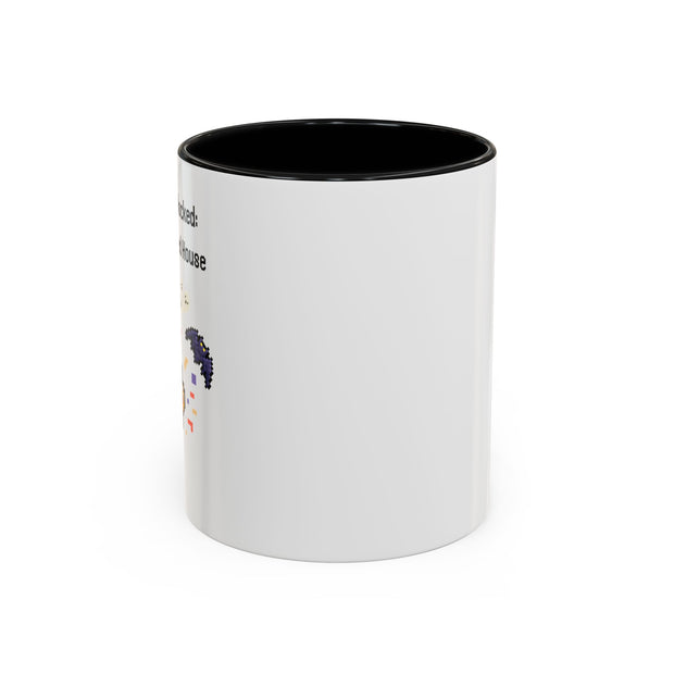'Achievement Unlocked: Survived A Haunted House' Accent Coffee Mug
