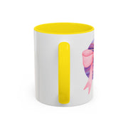 Pink/Purple Planet Wrapped In A Bow Accent Coffee Mug