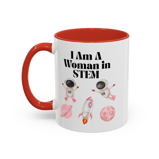 'I Am A Woman In STEM' Astronaut Accent Coffee Mug