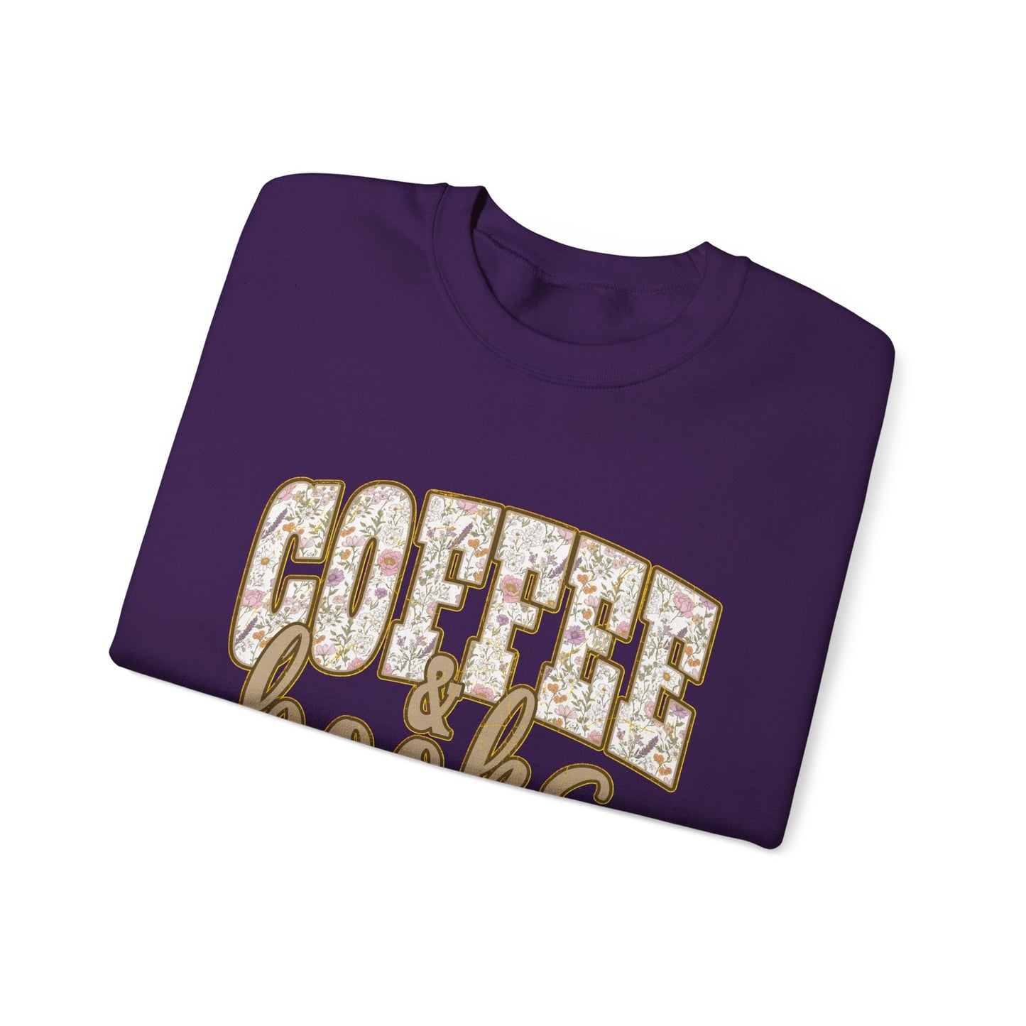 Coffee & Books Crewneck Sweatshirt | Cozy Reading Coffee Shirt