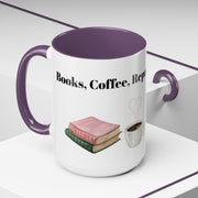 'Books, Coffee, Repeat' Accent Coffee Mug