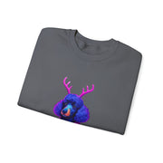 Neon Poodle with Antlers Sweatshirt | Colorful Holiday Sweater Illustration