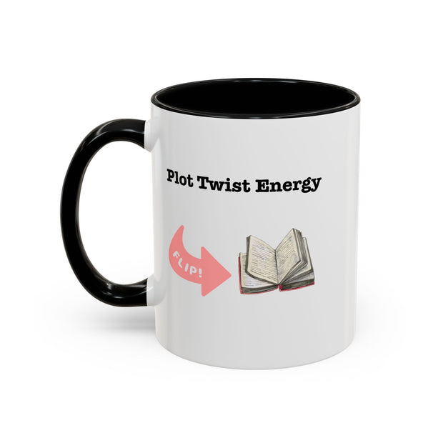 'Plot Twist Energy' Accent Coffee Mug