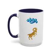 'Aries' Zodiac Accent Coffee Mug