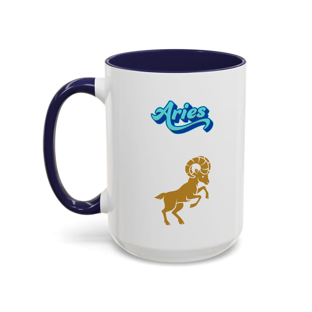 'Aries' Zodiac Accent Coffee Mug