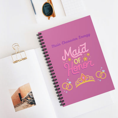 'Main Character Energy: Maid of Honor' Spiral Notebook