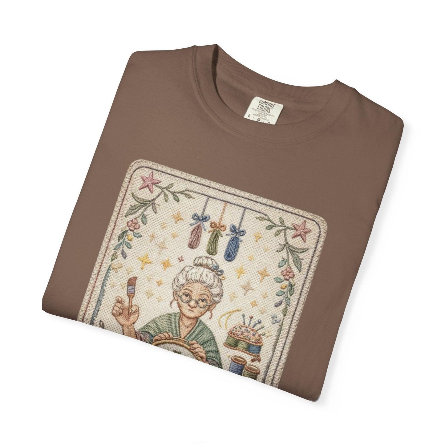 The Crafter Illustration T-Shirt | Vintage Crafting Design, Sewing Embroidery