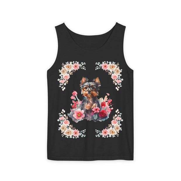 Geeky Goddess Yorkie Unisex Tank Top