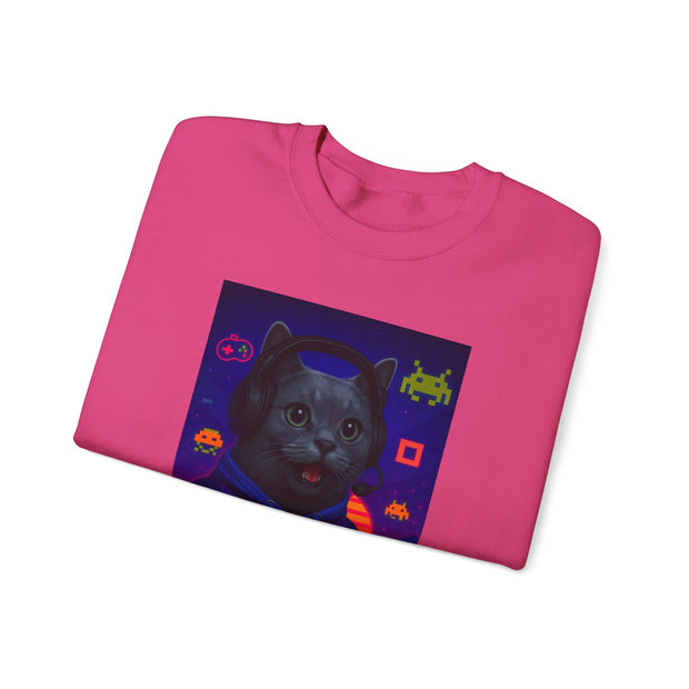 Gamer Cat Crewneck Sweatshirt - Cozy Unisex Gaming Apparel, Cool Cat Sweatshirt, Perfect Gift for Cat Lovers, Unisex Sweatshirt, Retro [...]