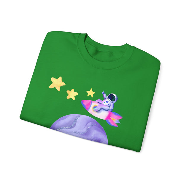 Astronaut Taking Off In Space Unisex Crewneck Sweatshirt