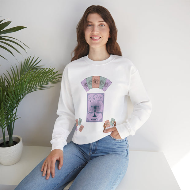 'Justice' Tarot Card Unisex Crewneck Sweatshirt