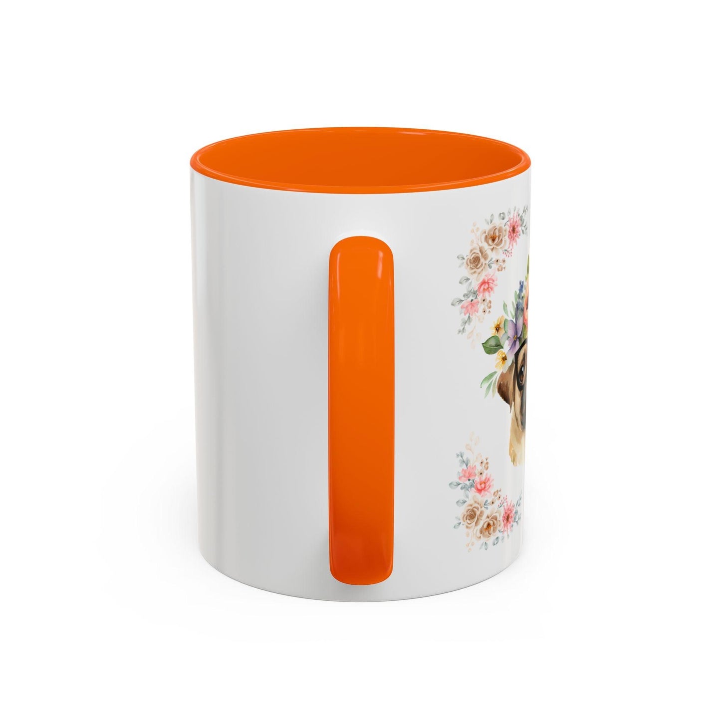Geeky Goddess Pug Accent Coffee Mug