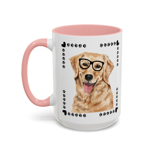 Geeky Good Golden Retriever Accent Coffee Mug